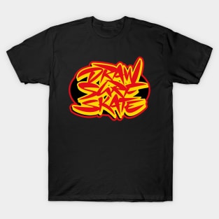 Draw Sure Skate TExt T-Shirt